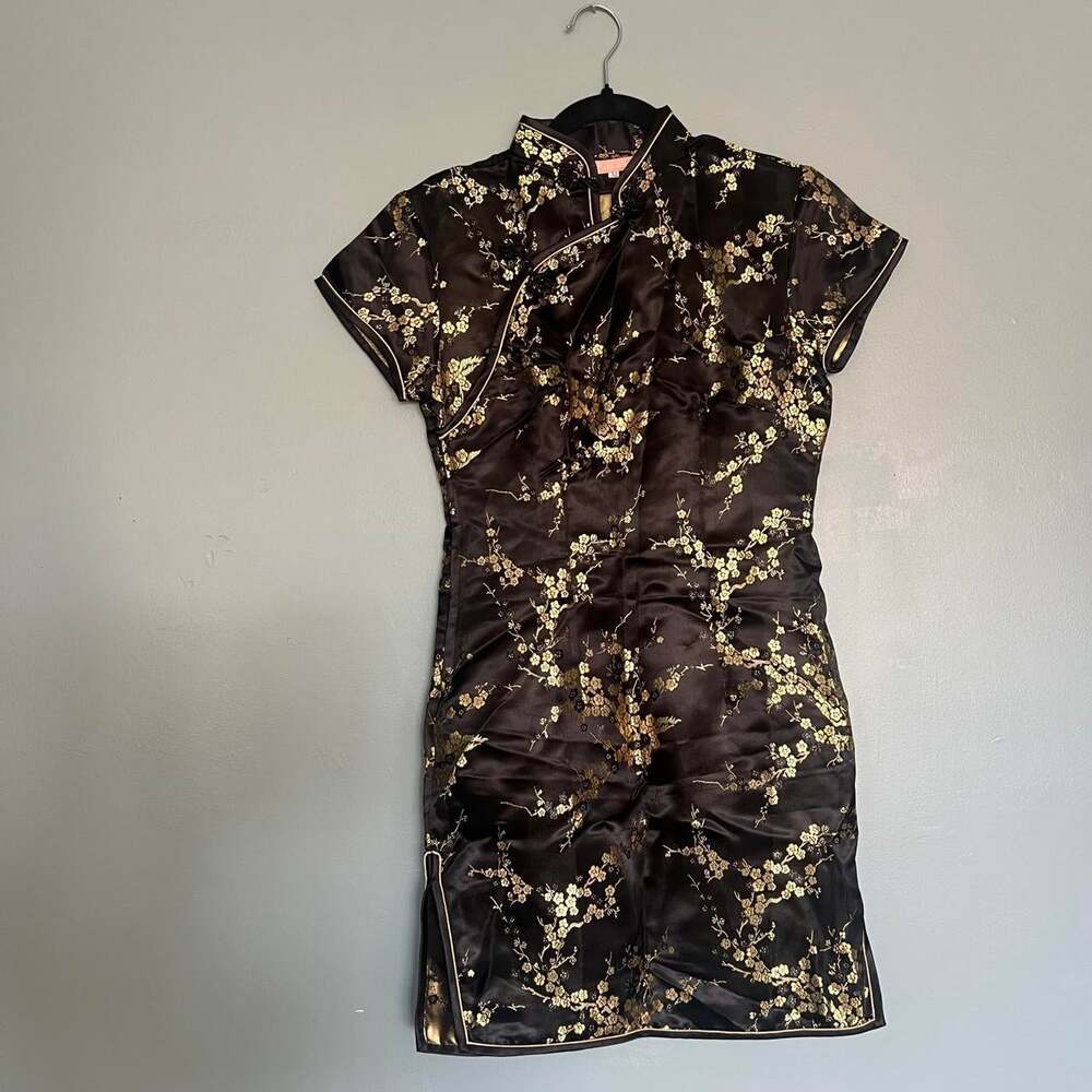 Women's Black and Brown Dress
